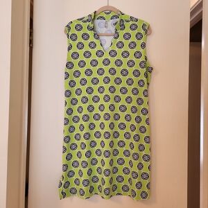 Lulu-B Sleeveless Shift Pickleball Dress Size XL Lime Green